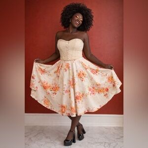 PrettyLittleThing Washed Stone Denim Hook and Eye Structured Corset Top size 10